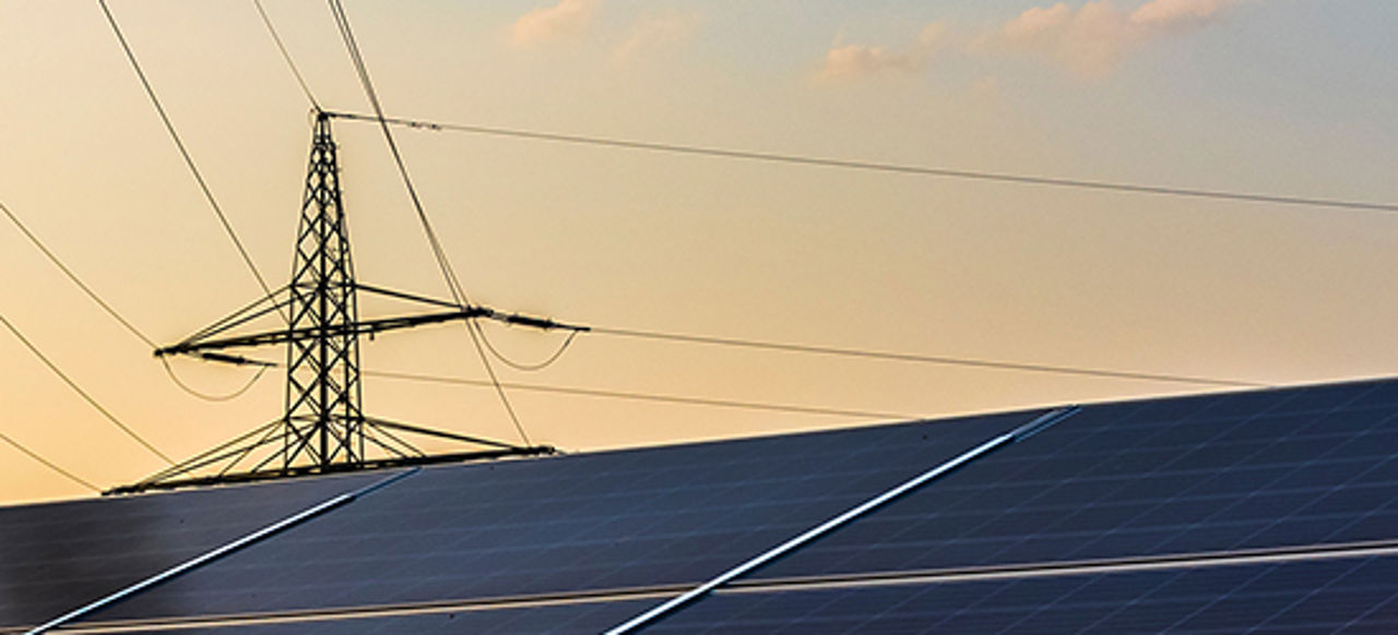 Solar panels and grid