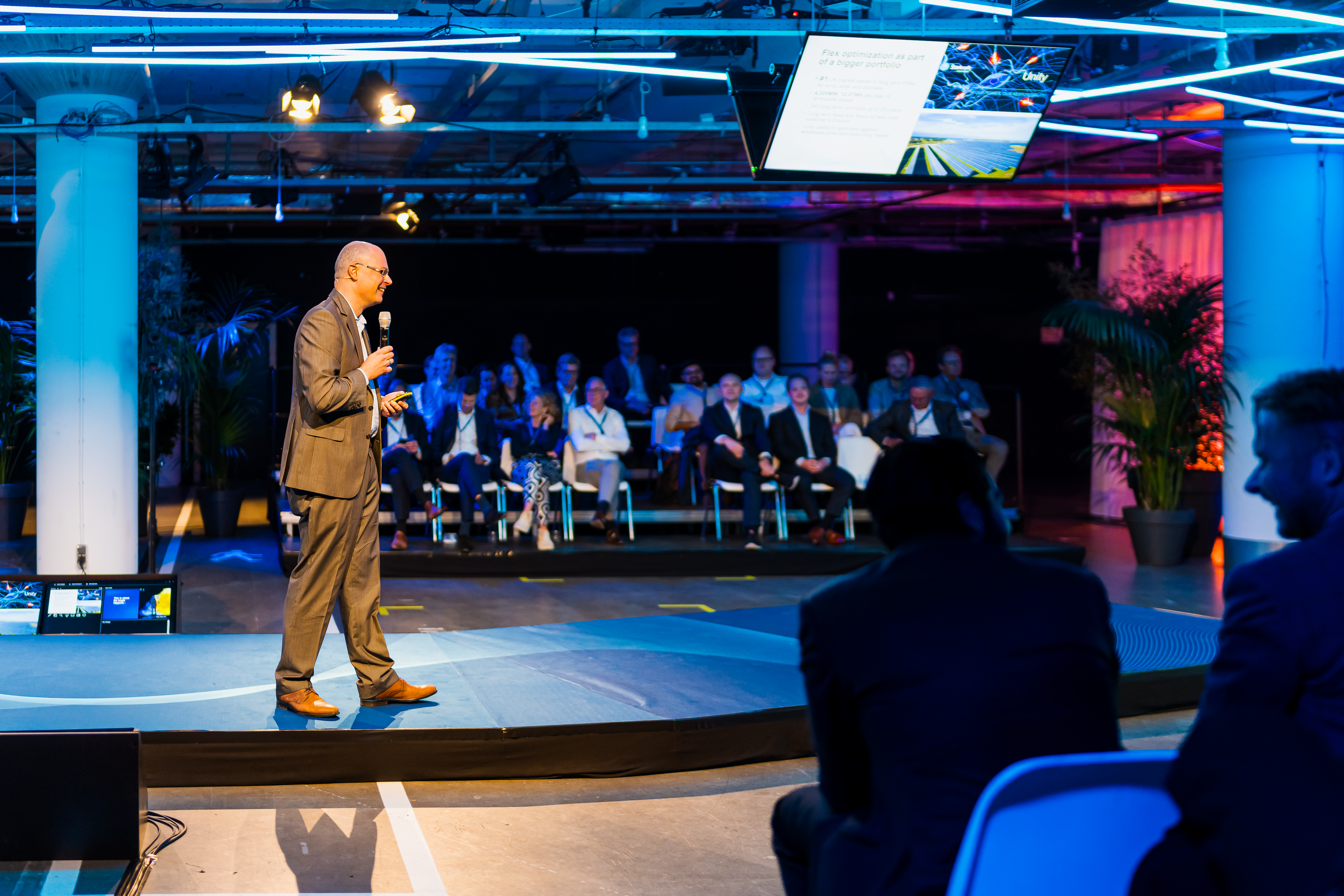 Man standing on stage