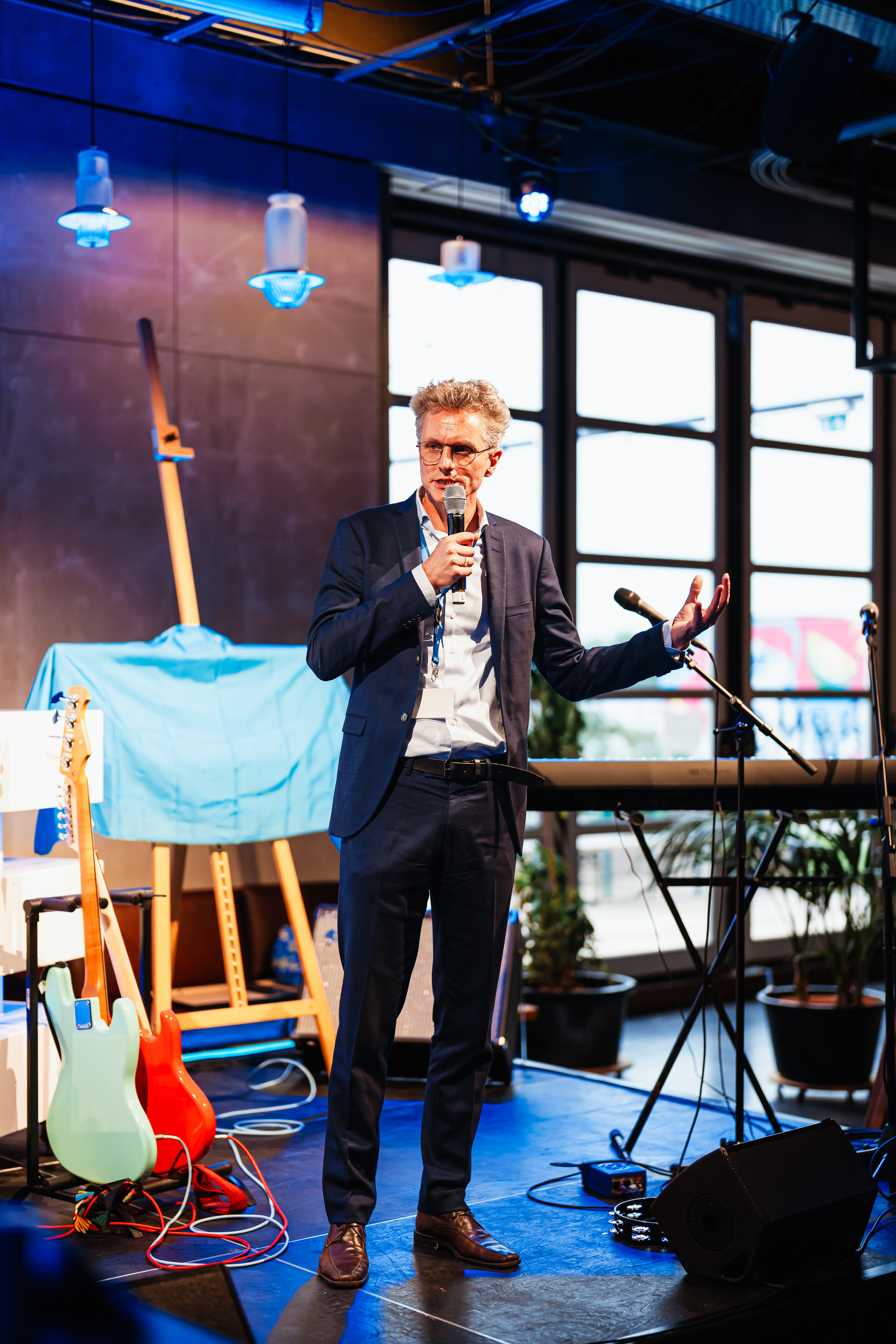 Man talking on stage