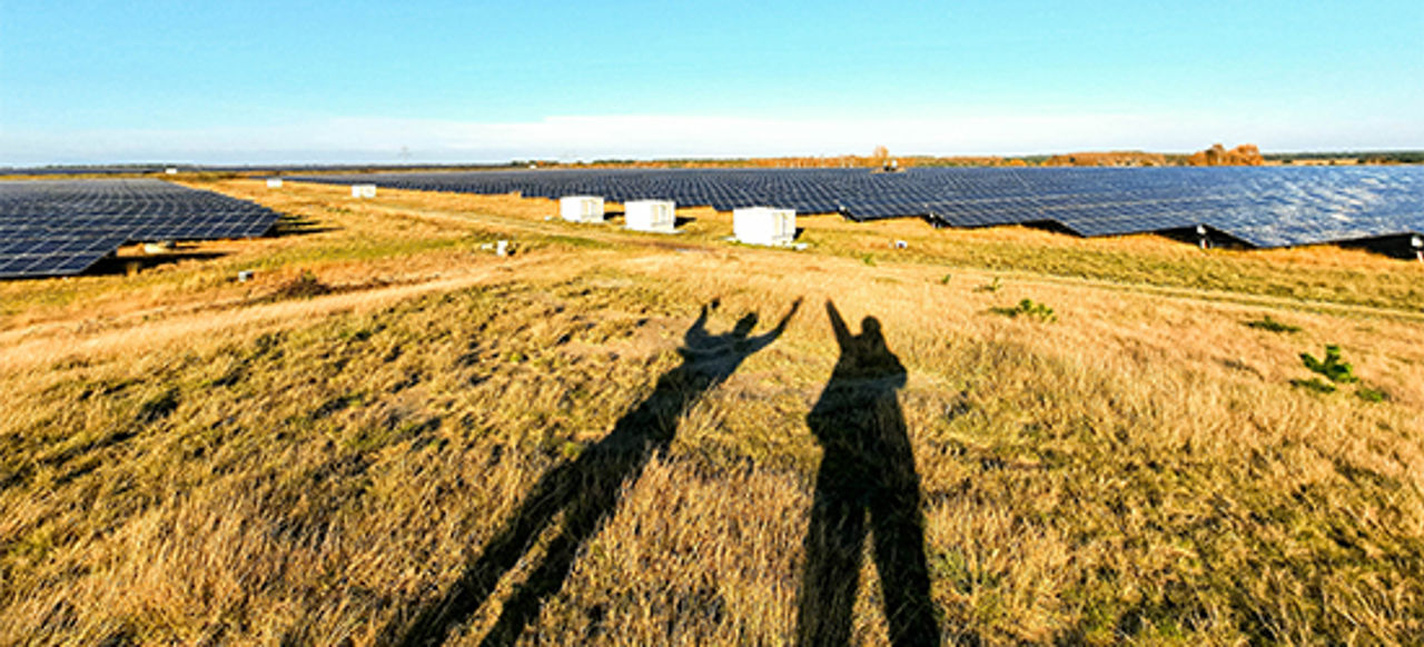Schaduw bij zonnepanelen